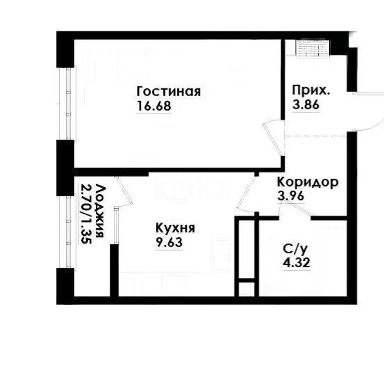 Продажа 2-комнатной квартиры, 40 м², ул. Толе би, дом  290/1 в Алматы