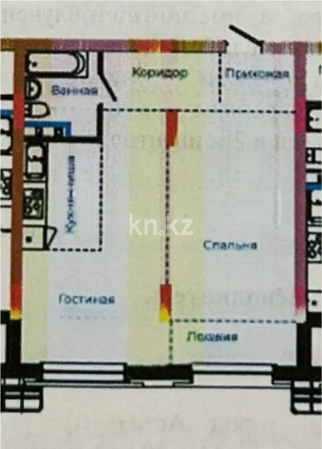 Продажа 2-комнатной квартиры, 58 м² в Астане