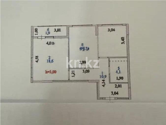 Продажа 2-комнатной квартиры, 59 м² в Астане