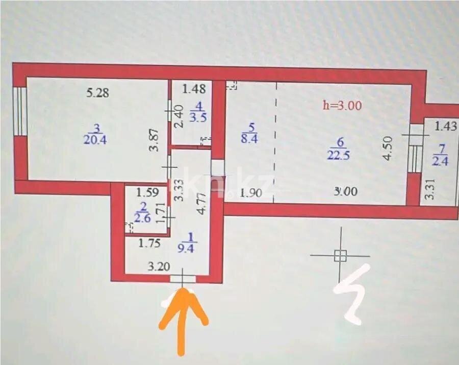 Продажа 2-комнатной квартиры, 69.2 м² в Астане - фото 4