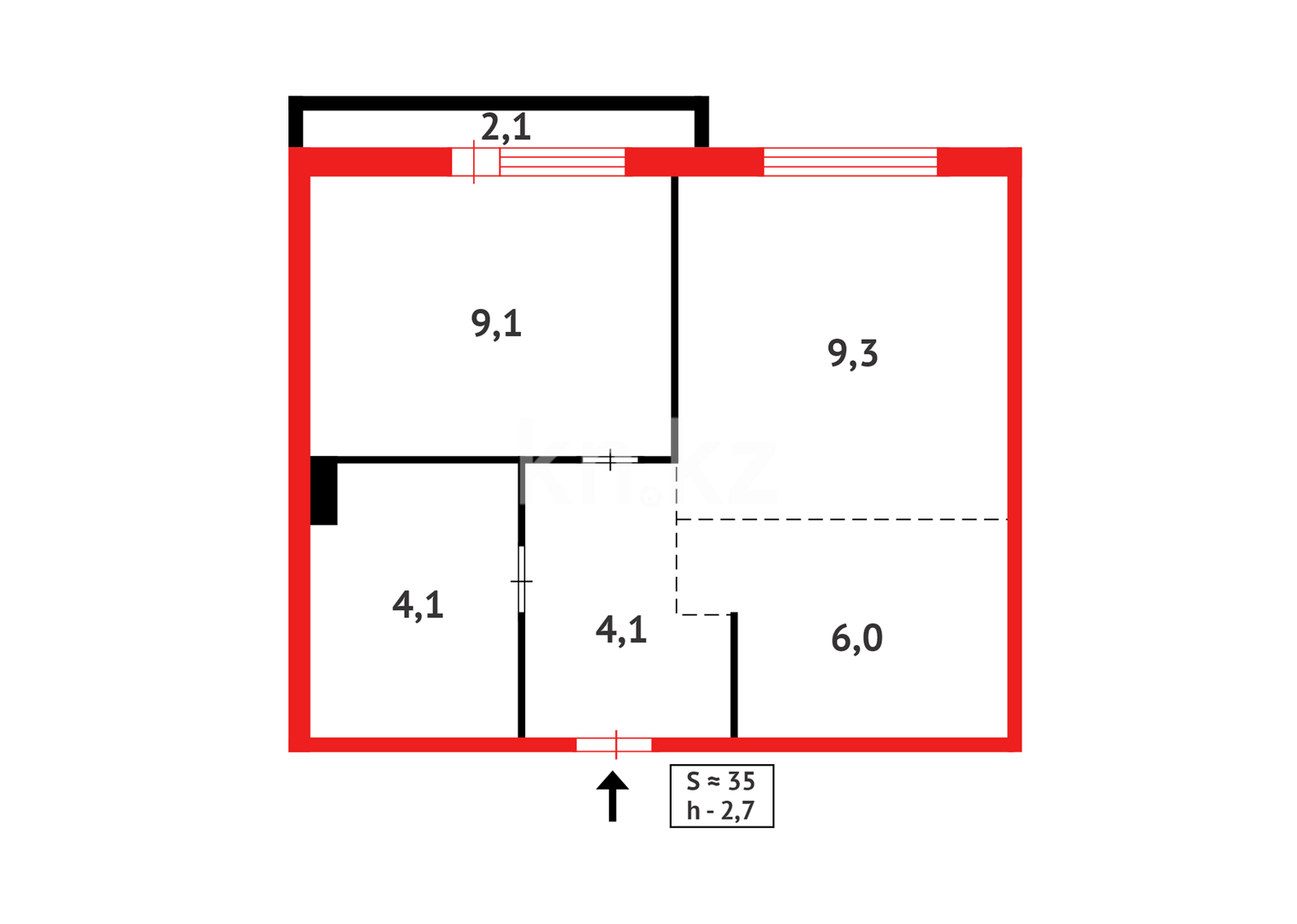 Продажа 2-комнатной квартиры, 35 м² в Астане - фото 13