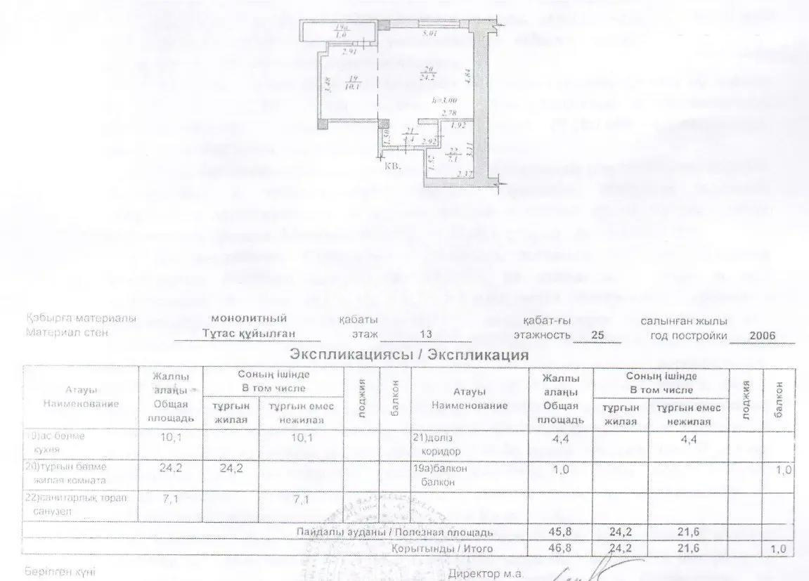 Продажа 1-комнатной квартиры, 46 м² в Алматы