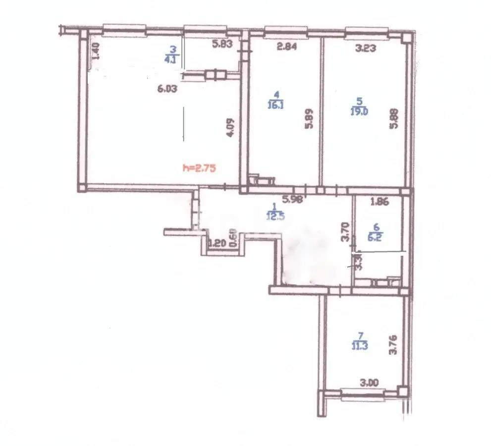 Продажа 4-комнатной квартиры, 101 м², мкр-н Жетысу-1, дом  28а в Алматы - фото 7