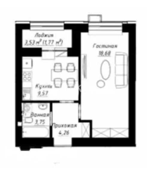 Продажа 1-комнатной квартиры, 38.03 м², ул. Айтматова, дом  1 стр в Астане