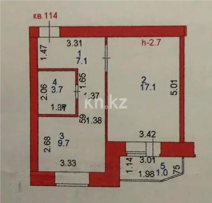 Продажа 1-комнатной квартиры, 38.6 м² в Астане - фото 4
