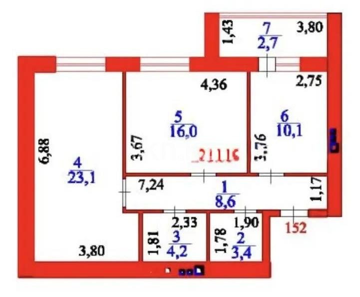 Продажа 2-комнатной квартиры, 68.1 м², ул. Молдагалиева, дом  1 стр в Астане