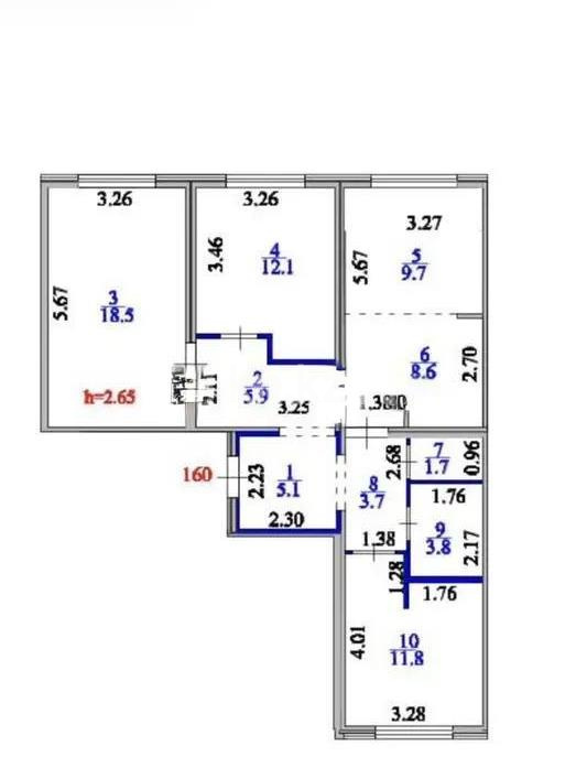 Продажа 4-комнатной квартиры, 81 м² в Астане