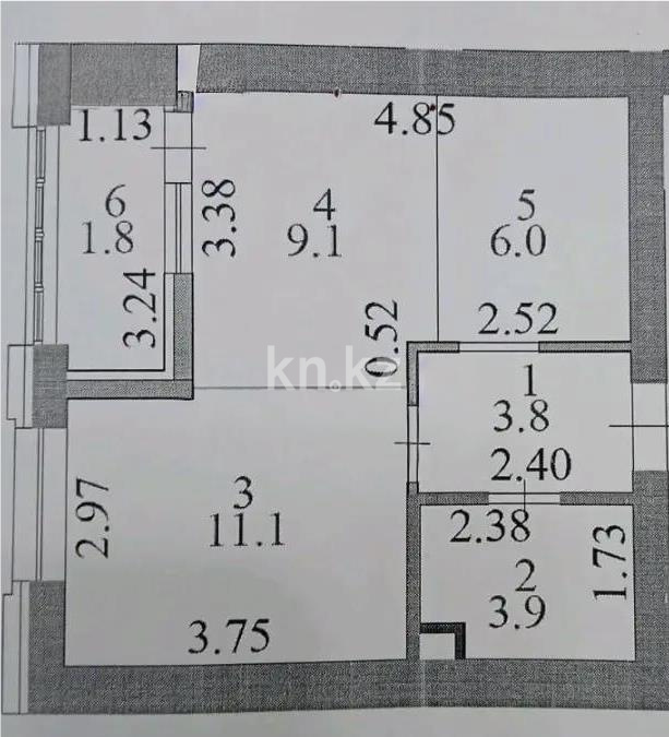 Продажа 2-комнатной квартиры, 38 м² в Астане - фото 6