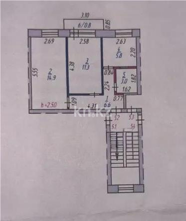 Продажа 2-комнатной квартиры, 42 м² в Темиртау - фото 6
