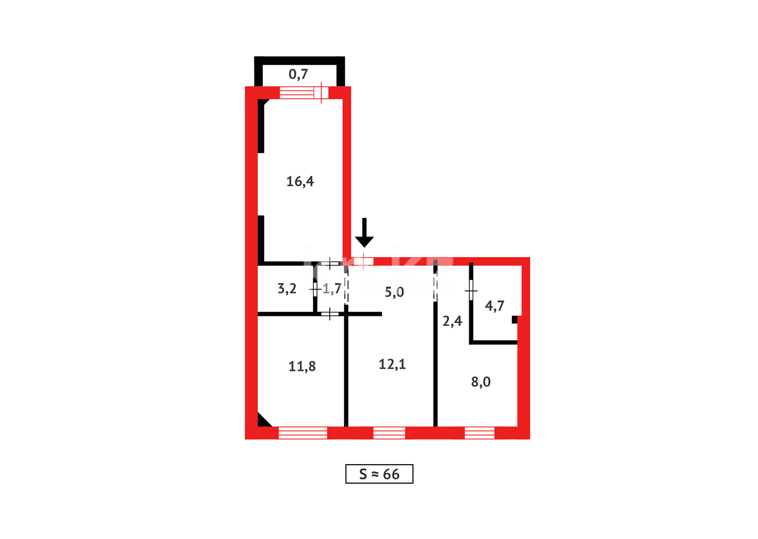 Продажа 3-комнатной квартиры, 65 м² в Темиртау - фото 13