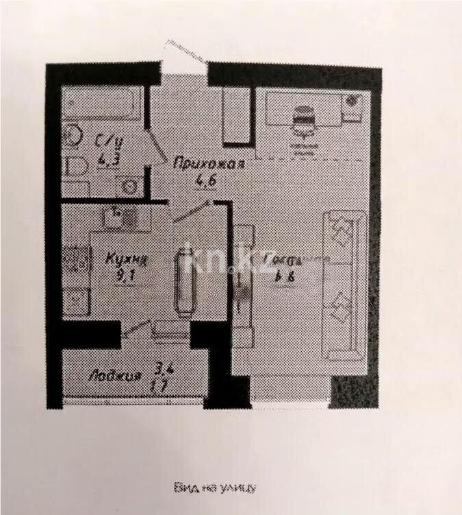 Продажа 1-комнатной квартиры, 38.1 м² в Астане