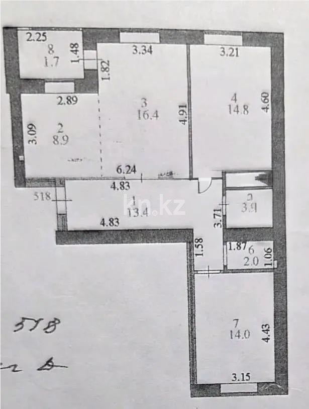 Продажа 3-комнатной квартиры, 75 м² в Астане - фото 8