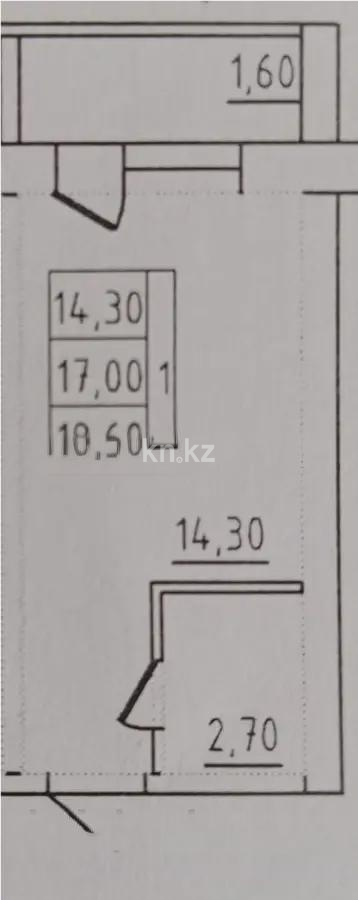 Продажа 1-комнатной квартиры, 18 м², ул. Калдаякова, дом  26 в Астане - фото 2