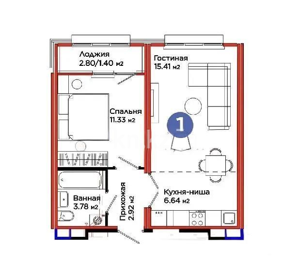 Продажа 2-комнатной квартиры, 42 м² в Астане - фото 5