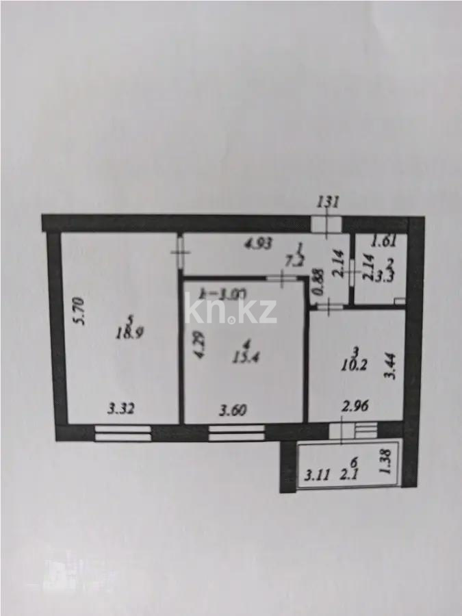 Продажа 2-комнатной квартиры, 57.1 м², ул. Ахмедьярова, дом  2/2 стр в Астане