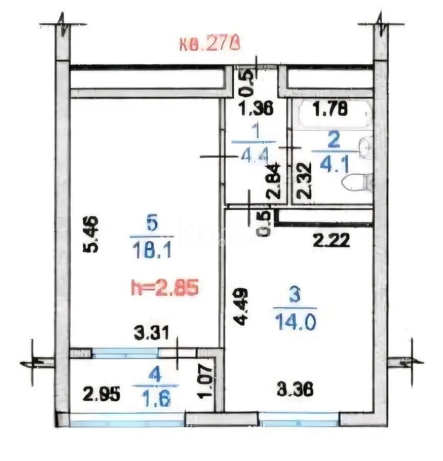 Продажа 1-комнатной квартиры, 44 м² в Алматы - фото 3
