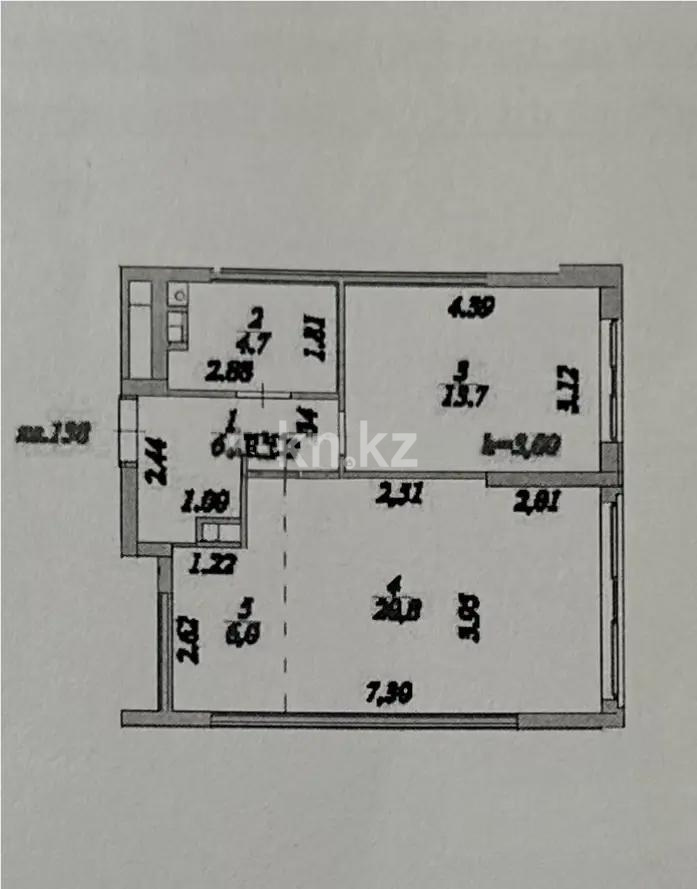 Продажа 2-комнатной квартиры, 50 м², пр. Туран, дом  43б в Астане