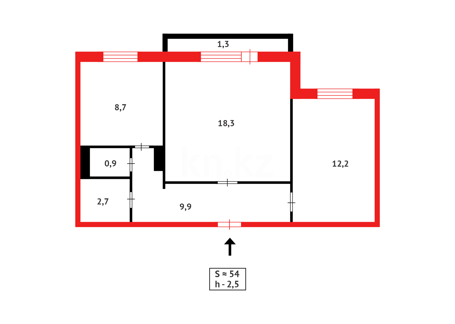 Продажа 2-комнатной квартиры, 53 м² в Темиртау - фото 12