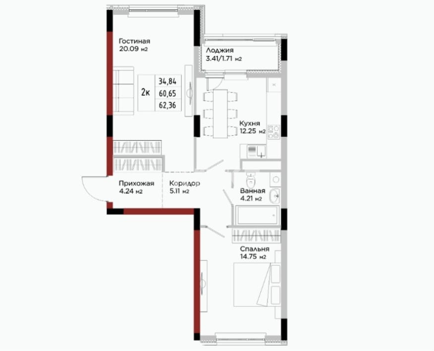 Продажа 3-комнатной квартиры, 87 м² в Астане - фото 2