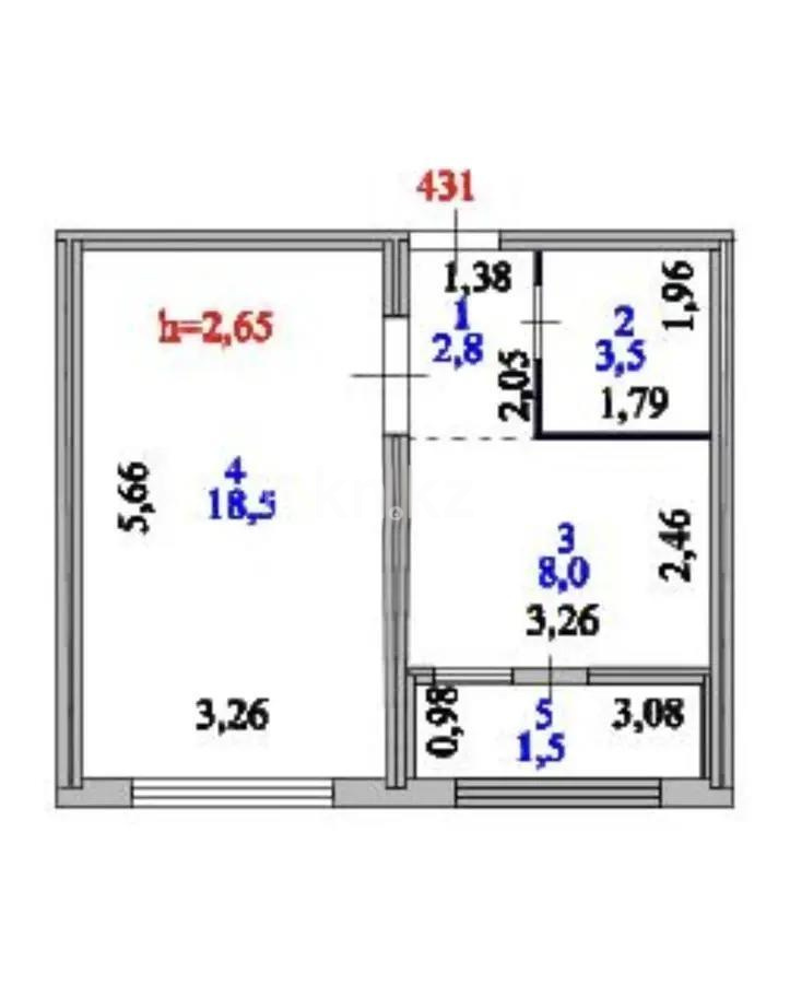 Продажа 1-комнатной квартиры, 34.3 м² в Астане