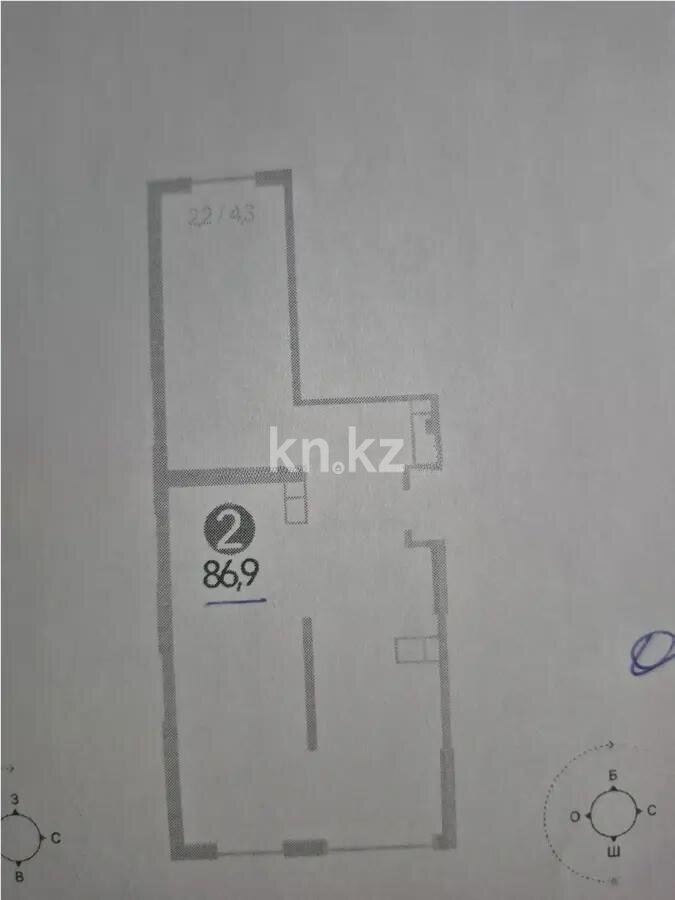 Продажа 3-комнатной квартиры, 86.4 м² в Алматы