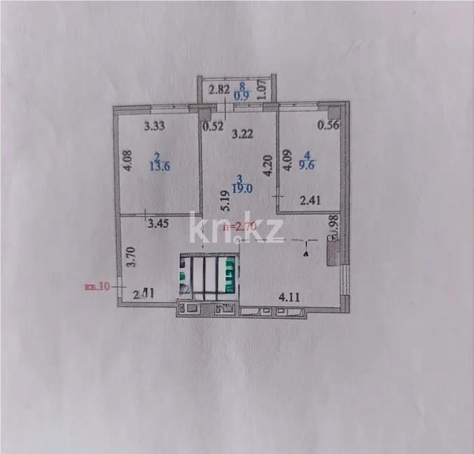 Продажа 3-комнатной квартиры, 70.1 м² в Астане