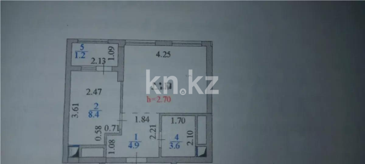 Продажа 1-комнатной квартиры, 34 м², пр. Улы Дала, дом  80 в Астане - фото 4