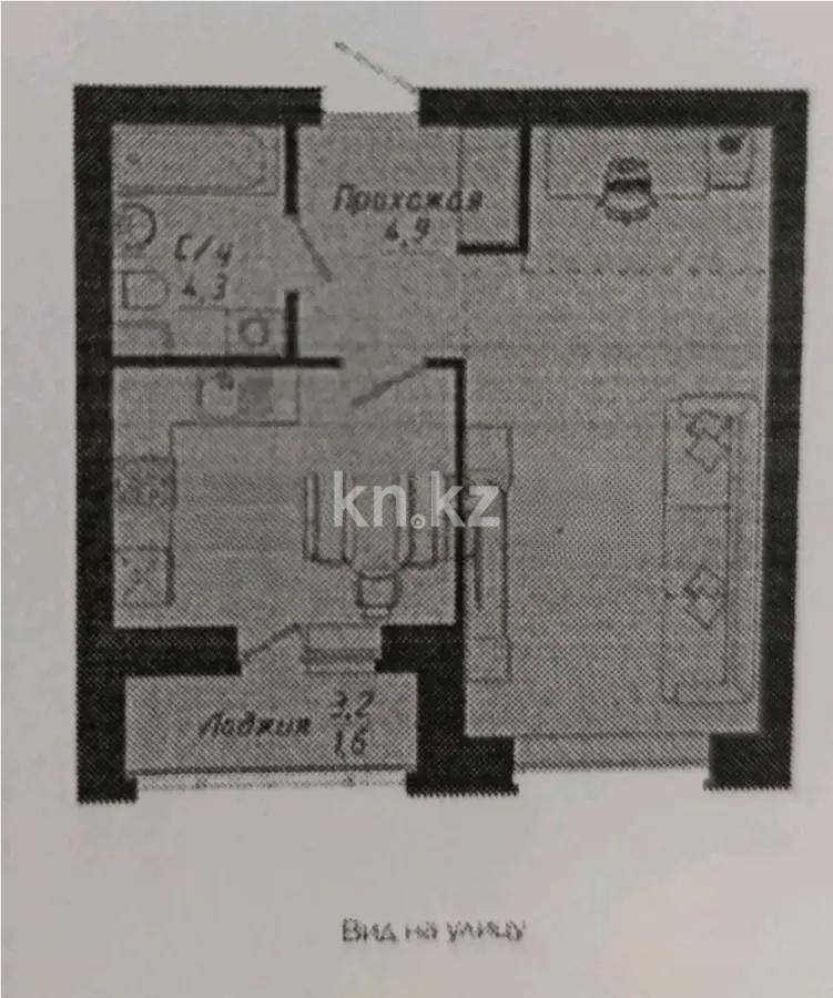 Продажа 1-комнатной квартиры, 39.7 м², ул. Толе би, дом  1 стр в Астане