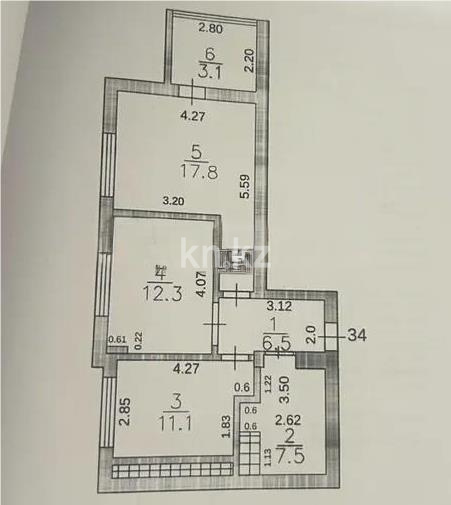 Продажа 2-комнатной квартиры, 60 м² в Караганде - фото 4
