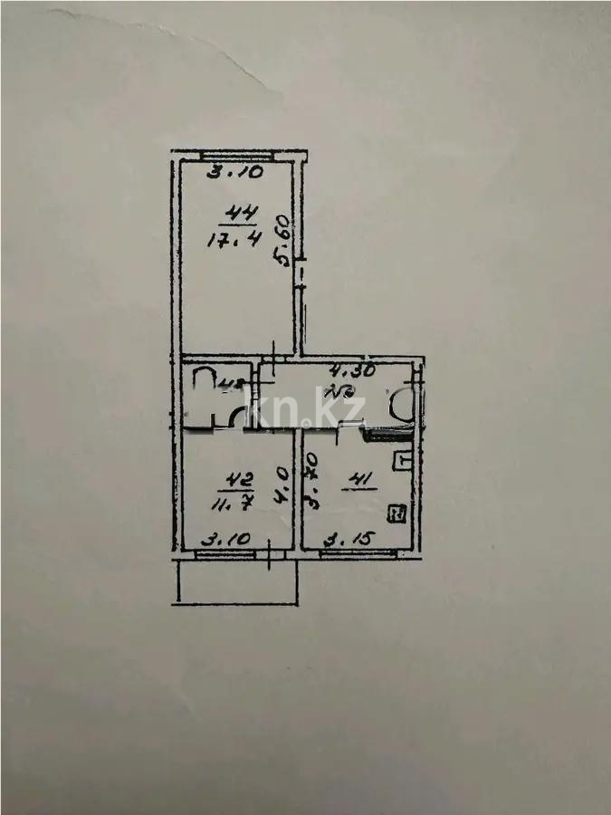Продажа 2-комнатной квартиры, 52.2 м² в Алматы