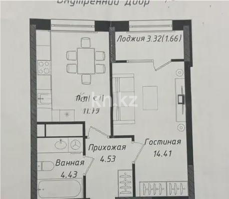 Продажа 1-комнатной квартиры, 37 м² в Астане
