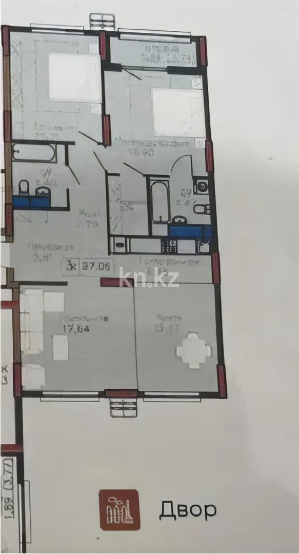 Продажа 3-комнатной квартиры, 97 м² в Астане