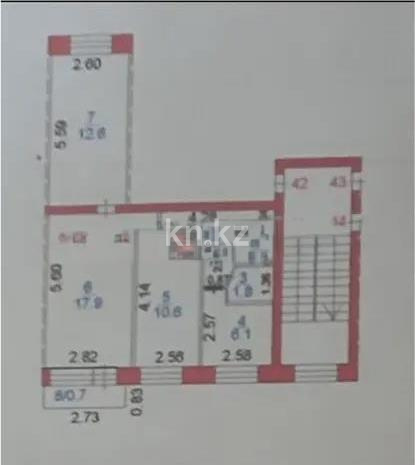 Продажа 3-комнатной квартиры, 57 м², ул. Язева, дом  17 в Караганде