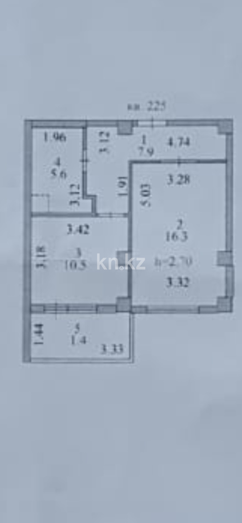 Продажа 1-комнатной квартиры, 42 м² в Астане