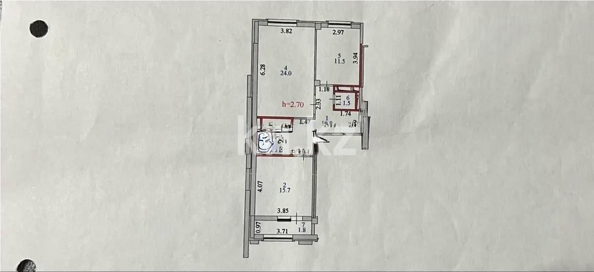 Продажа 2-комнатной квартиры, 71 м², ул. Сейфуллина, дом  41 в Астане - фото 4