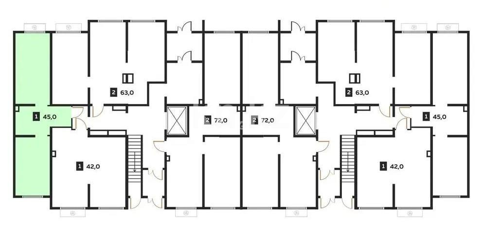 Продажа 1-комнатной квартиры, 45.5 м² в Алматы