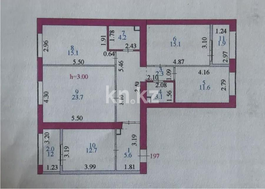 Продажа 4-комнатной квартиры, 107.1 м² в Астане