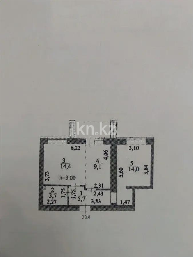 Продажа 2-комнатной квартиры, 49 м² в Астане