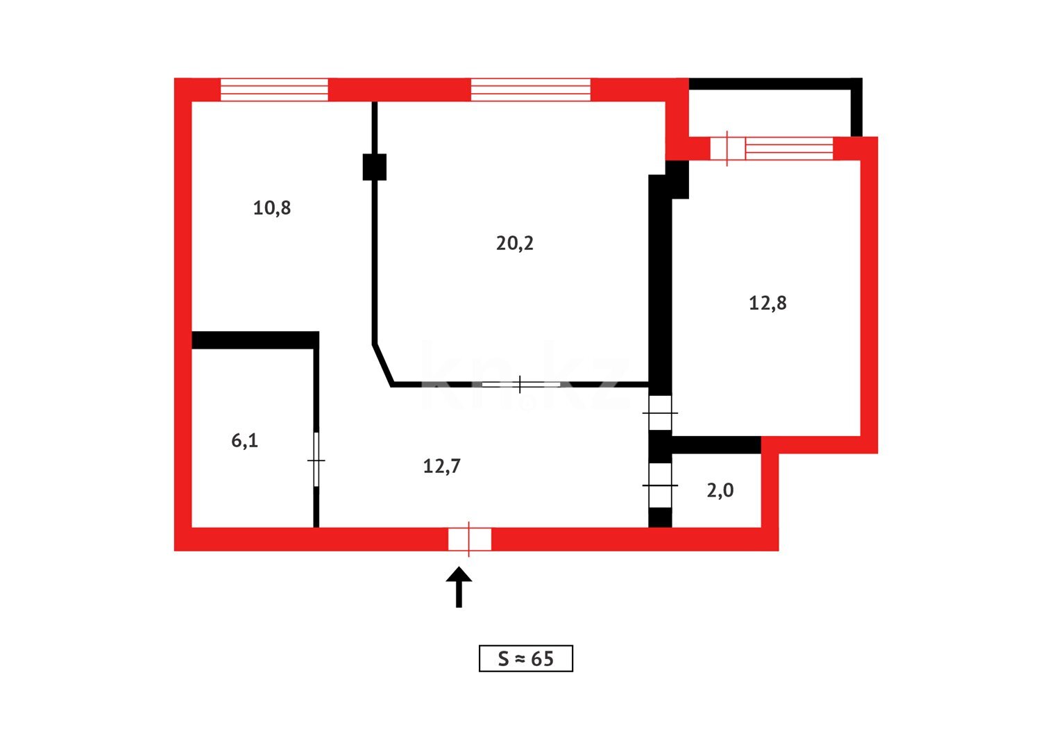 Продажа 2-комнатной квартиры, 65 м² в Темиртау - фото 11