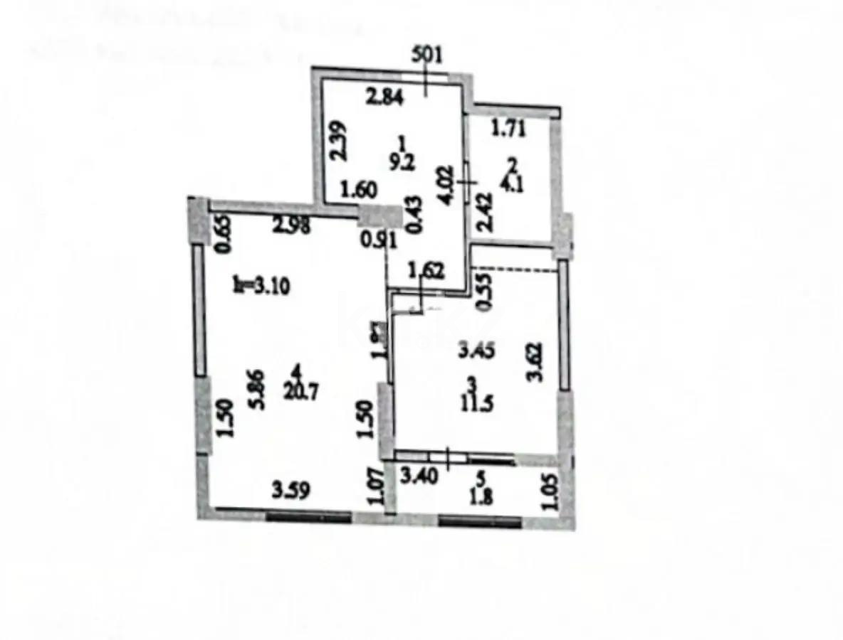Продажа 2-комнатной квартиры, 47 м², пр. Туран, дом  39а в Астане - фото 3