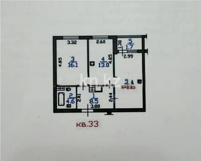 Продажа 2-комнатной квартиры, 61.5 м² в Алматы - фото 6