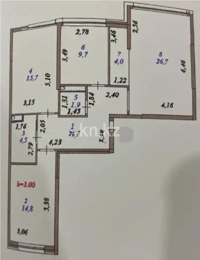 Продажа 4-комнатной квартиры, 90 м², пр. Туран, дом  52/2 в Астане - фото 10