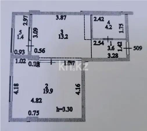 Продажа 1-комнатной квартиры, 42.3 м², пр. Туран, дом  39а в Астане