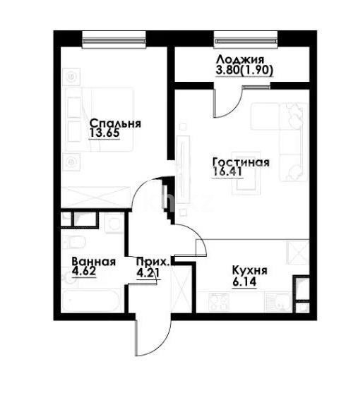 Продажа 2-комнатной квартиры, 46.93 м² в Алматы