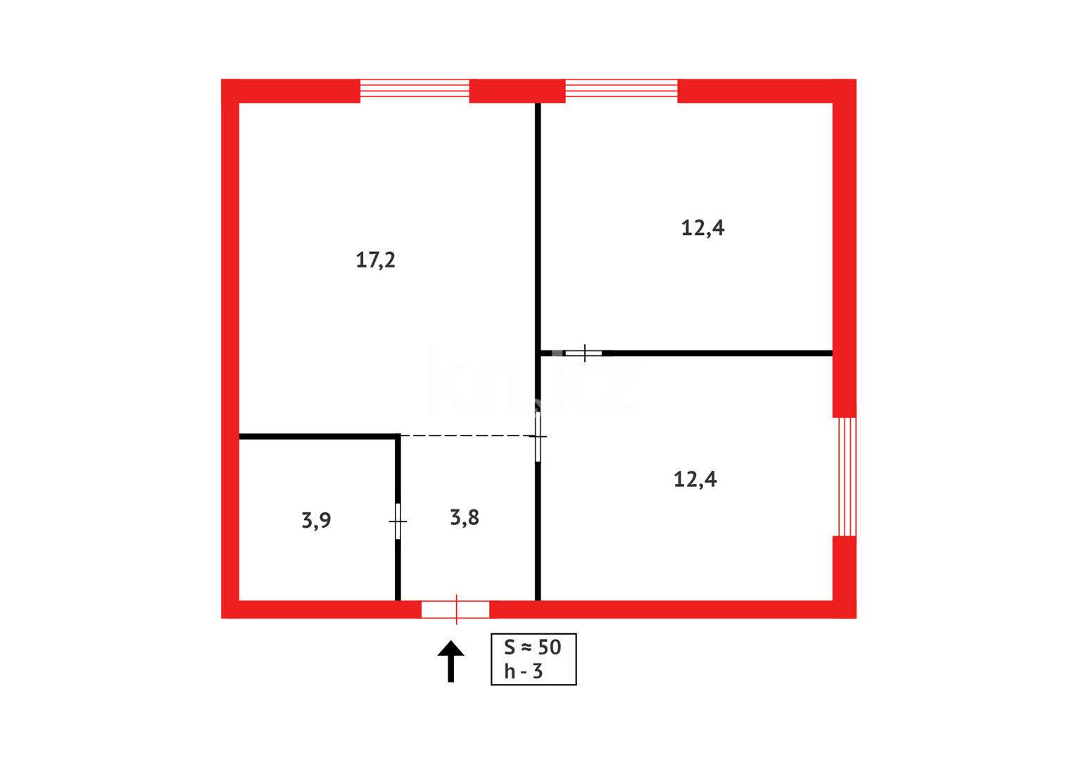 Продажа 2-комнатной квартиры, 50 м², ул. Университетская в Караганде - фото 13