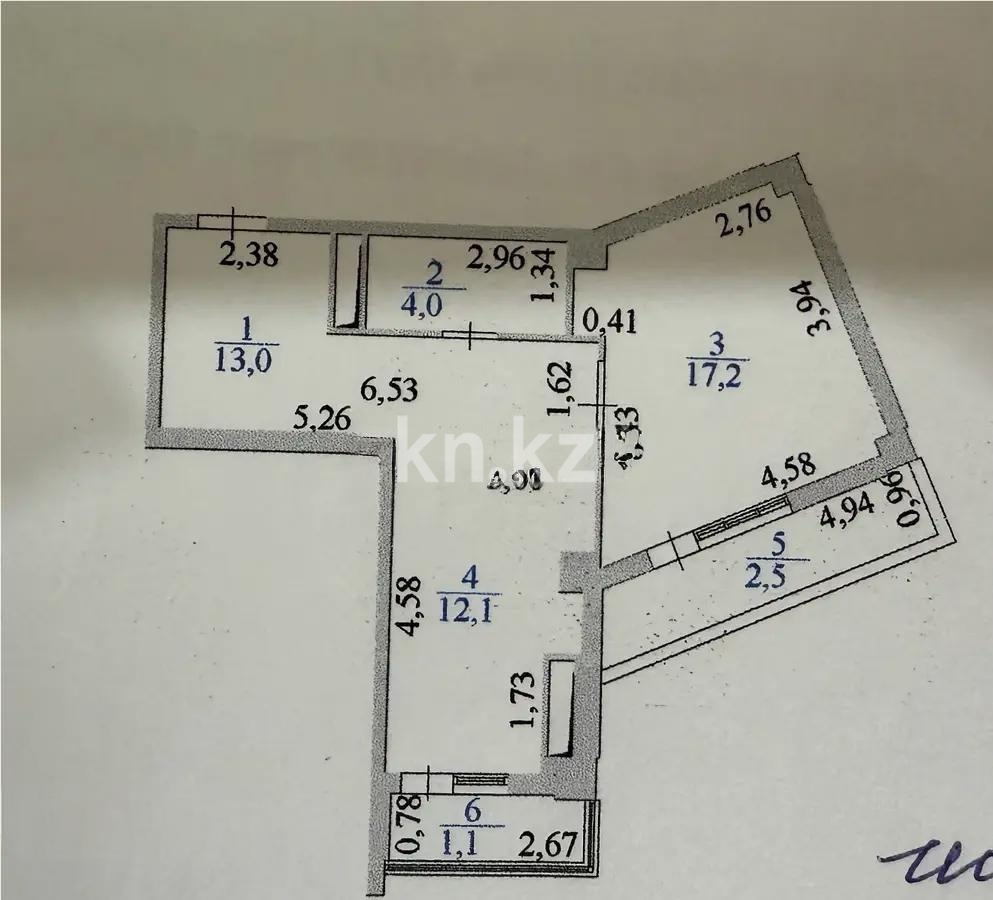 Продажа 1-комнатной квартиры, 49.9 м², ул. Акмешит, дом  7 в Астане - фото 4