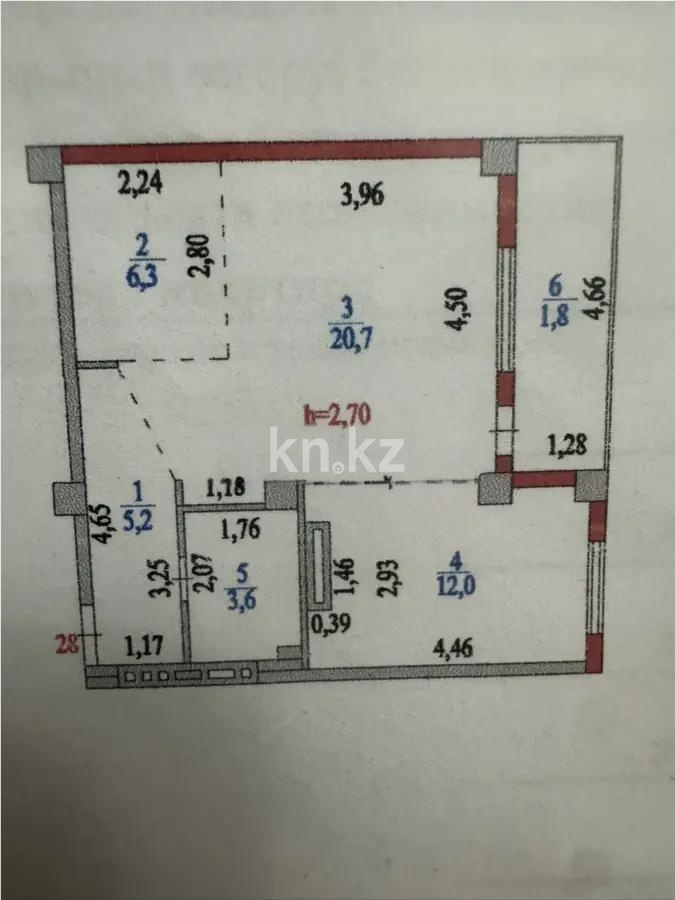 Продажа 2-комнатной квартиры, 49.9 м² в Астане - фото 3