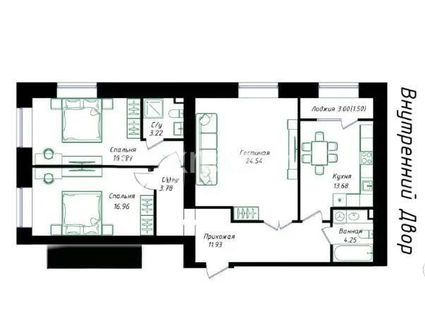 Продажа 3-комнатной квартиры, 97 м² в Астане
