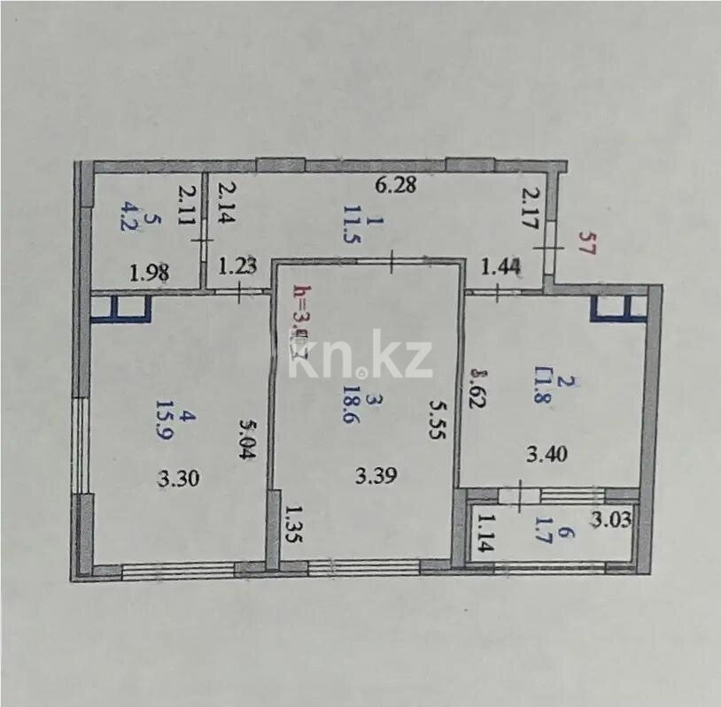 Продажа 2-комнатной квартиры, 66 м² в Астане - фото 6