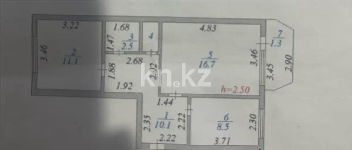 Продажа 2-комнатной квартиры, 50.1 м², ул. Брусиловского, дом  18/1 в Астане - фото 3